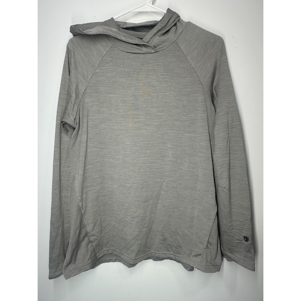 Kuhl Lightweight Hooded Long Sleeve Performance Breathable‎ Gray Shirt - Medium